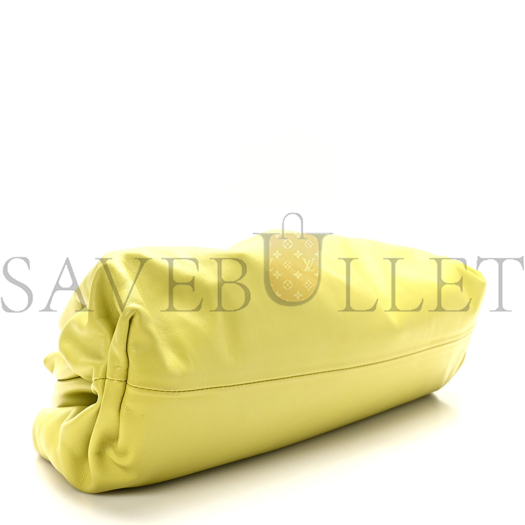 BOTTEGA VENETA SMOOTH BUTTER CALF THE POUCH OVERSIZED CLUTCH SHERBERT  (38*24*8cm)